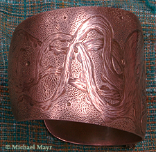 Copper bracelet left